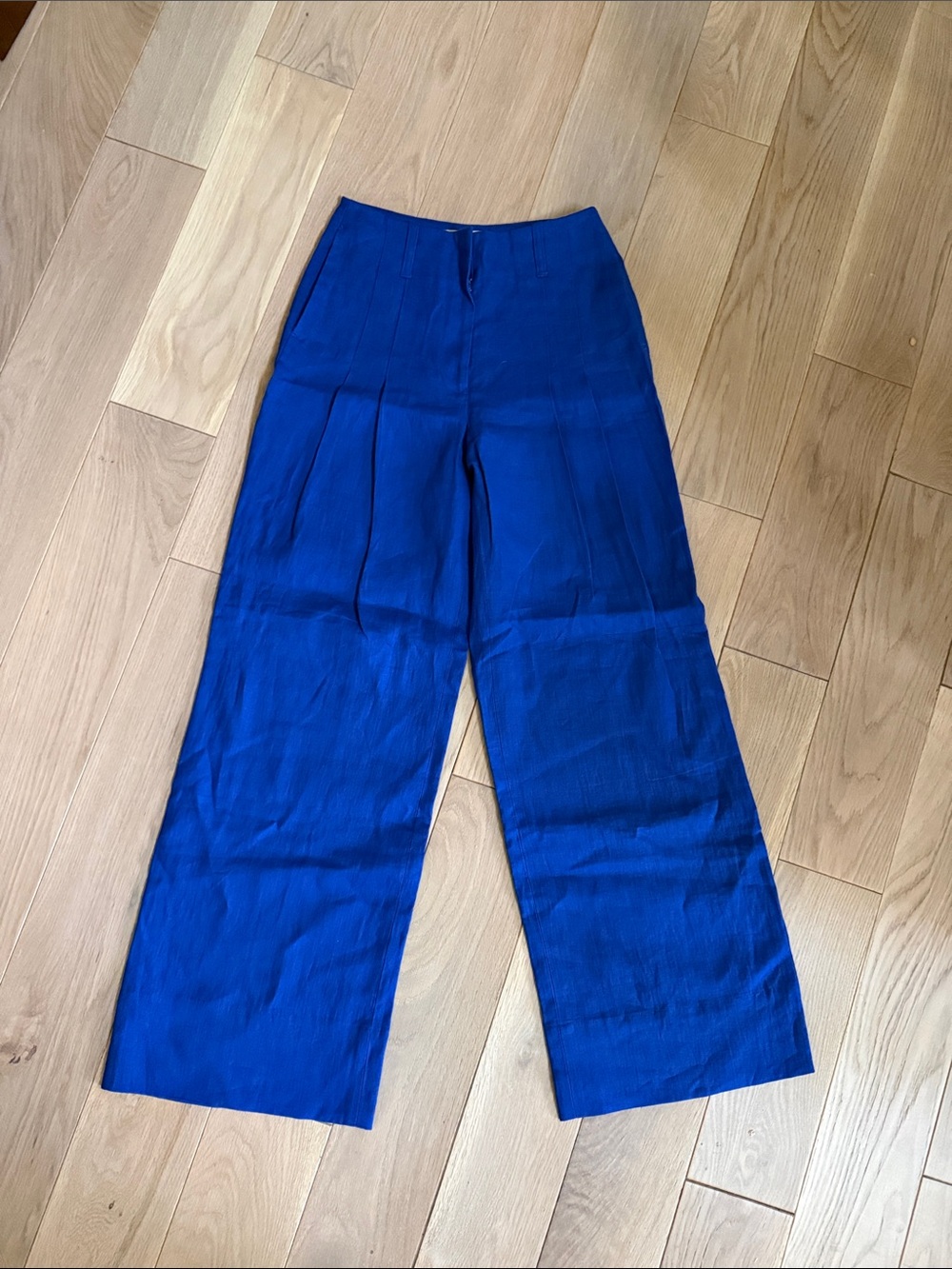 Boden Wide-Leg High-Waist Pants in Bright Blue